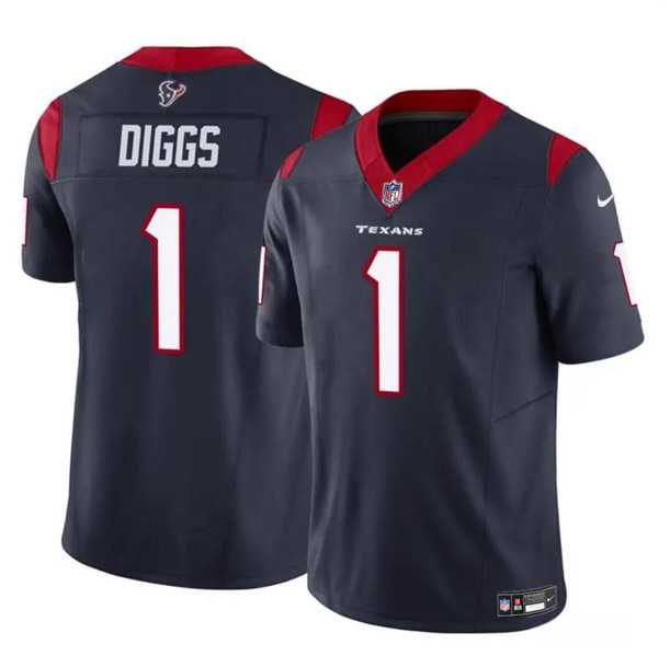Men & Women & Youth Houston Texans #1 Stefon Diggs Navy 2024 F.U.S.E Vapor Untouchable Limited Football Stitched Jersey->dallas cowboys->NFL Jersey